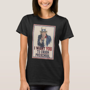 Camiseta Quiero Que Aplastes Al Tío Sam Meme Mom D