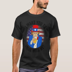 Camiseta Quiero Que Bebas Conmigo Tío Americano Sam 4