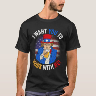 Camiseta Quiero Que Bebas Conmigo Tío Americano Sam 4