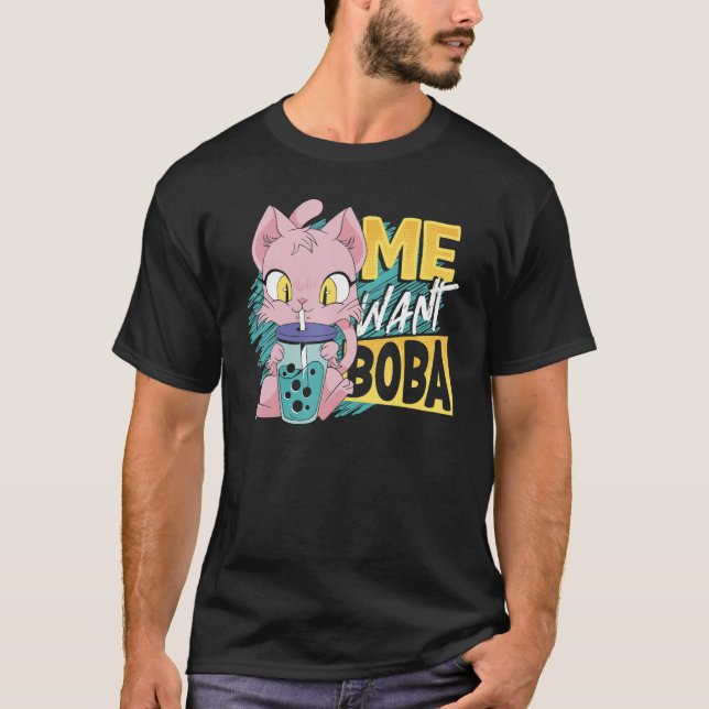 Camiseta Quiero que Boba Tea Bubble Tea (Anverso)