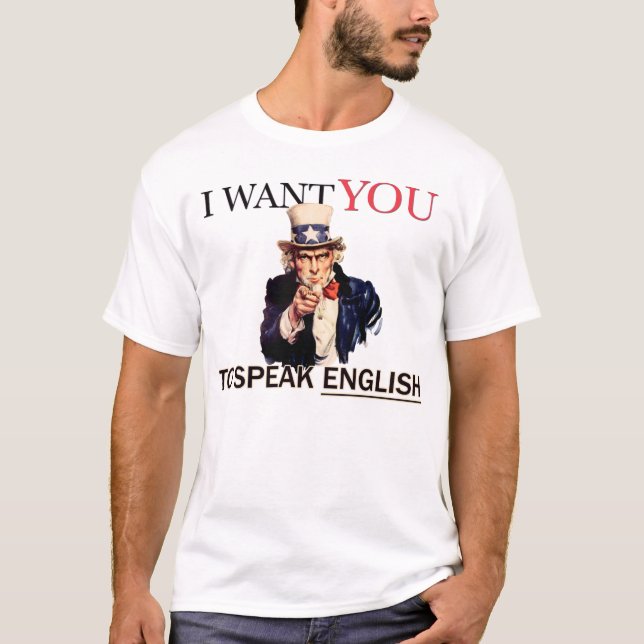 Camiseta Quiero que hables inglés (Anverso)