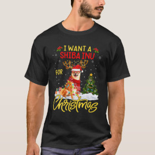 Camiseta Quiero que los Navidades de perros de Shiba Inu il