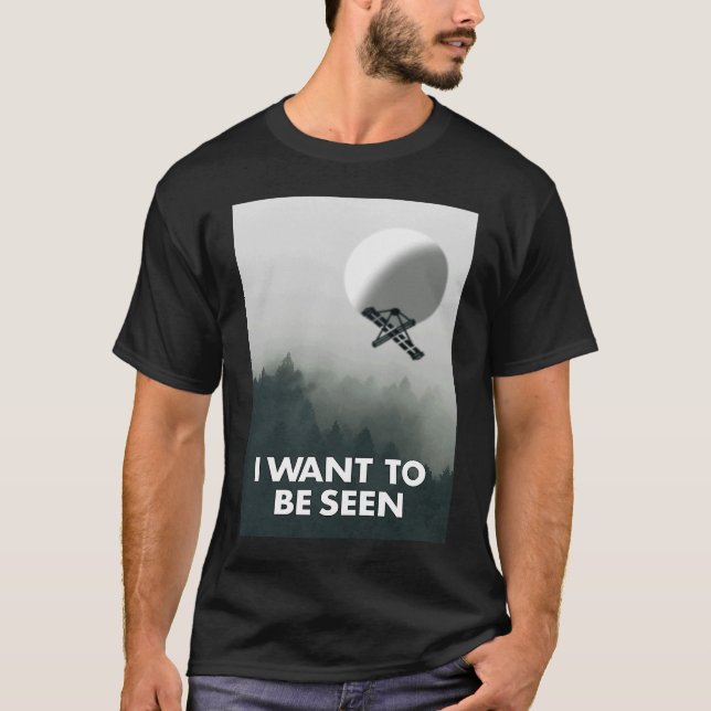 Camiseta Quiero que me vean globo espía chino (Anverso)