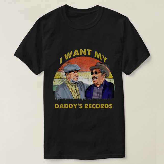 Camiseta Quiero que mis discos de papá sean graciosos. (Diseño del anverso)