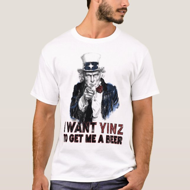 Camiseta Quiero que Yinz me traiga una cerveza (Anverso)