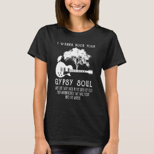 Camiseta Quiero Rock Tu Gypsy Soul Guitar Music Lake Sh