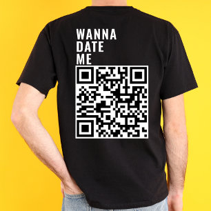 Camiseta Quiero salir conmigo Código QR personalizado Escan