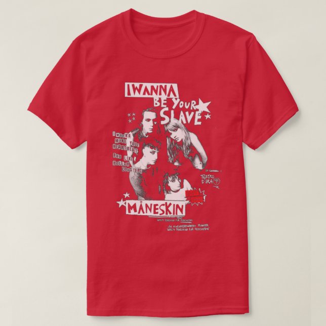 CAMISETA QUIERO SER TU ESCLAVO MANESKIN 2 (Diseño del anverso)