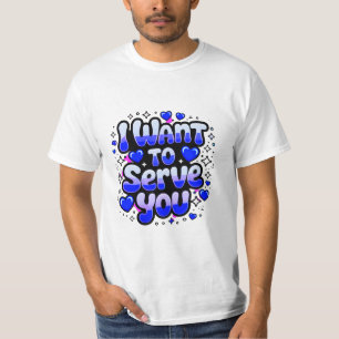Camiseta Quiero servirle - Cute Heart Design Men's