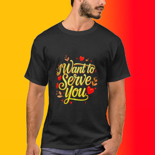 Camiseta Quiero servirle - Cute Heart Design Men's