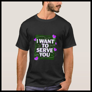 Camiseta Quiero servirle - Cute Heart Design Men's