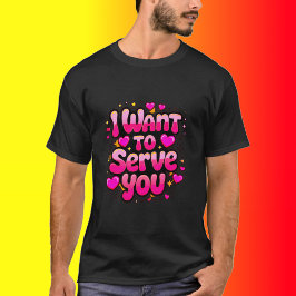 Camiseta Quiero servirle - Cute Heart Design Men's