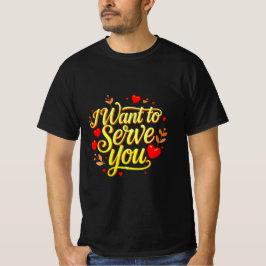 Camiseta Quiero servirle - Cute Heart Design Men's