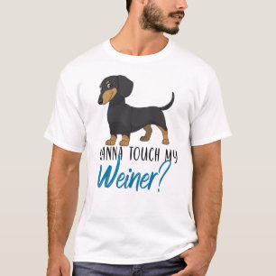Camiseta Quiero tocar mi adachshund más ingenioso