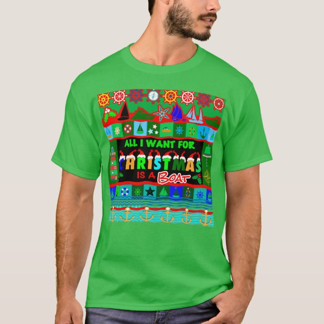 Camiseta Quiero un bote para Navidades (Anverso)