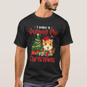 Camiseta Quiero un cerdo guineano para un cerdo Navidad de