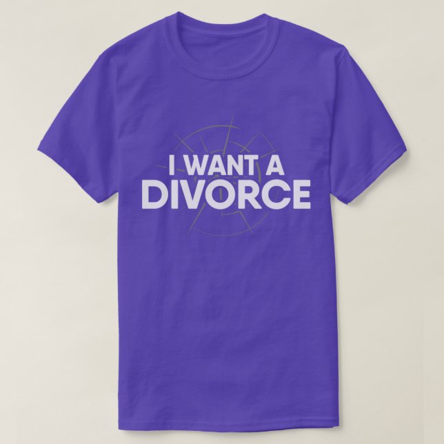 Camiseta Quiero un divorcio (Diseño del anverso)