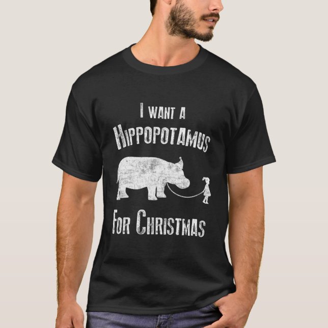Camiseta Quiero Un Hipopótamo Para Hippos (Anverso)