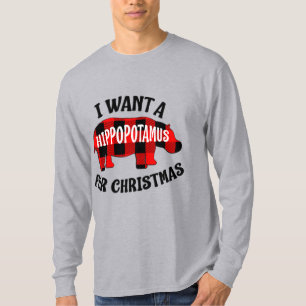 Camiseta Quiero Un Hipopótamo Para Los Navidades