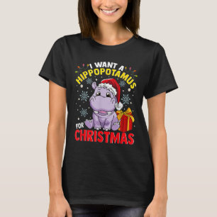 Camiseta Quiero Un Hipopótamo Para Los Navidades