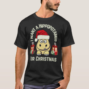 Camiseta Quiero un hipopótamo para los navidades1