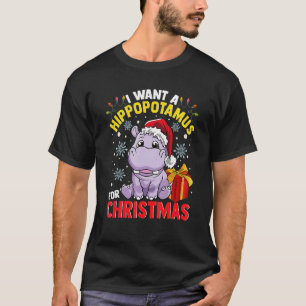 Camiseta Quiero Un Hipopótamo Para Los Navidades 1