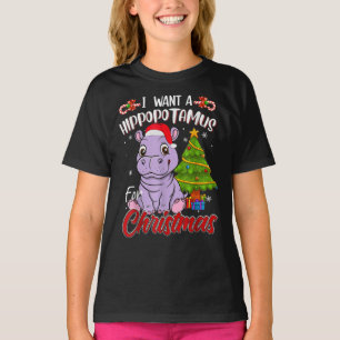 Camiseta Quiero Un Hipopótamo Para Los Navidades Cute Hipp