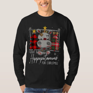 Camiseta Quiero Un Hipopótamo Para Los Navidades Cute Hippo
