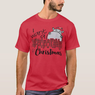 Camiseta Quiero Un Hipopótamo Para Los Navidades Hippo Buff