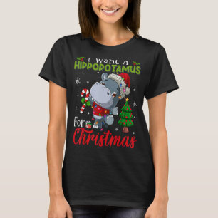 Camiseta Quiero Un Hipopótamo Para Los Navidades Hippo Cand