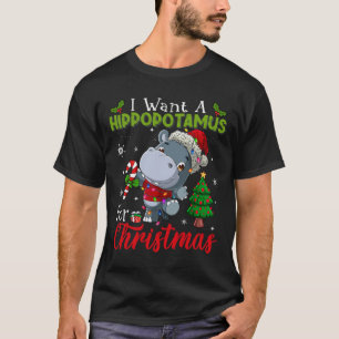 Camiseta Quiero Un Hipopótamo Para Los Navidades Hippo Cand