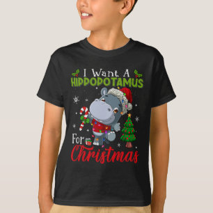 Camiseta Quiero Un Hipopótamo Para Los Navidades Hippo Cand