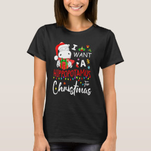 Camiseta Quiero Un Hipopótamo Para Los Navidades Hippo Chri