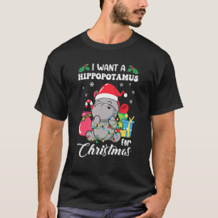 Camiseta Quiero Un Hipopótamo Para Los Navidades Hippo Chri