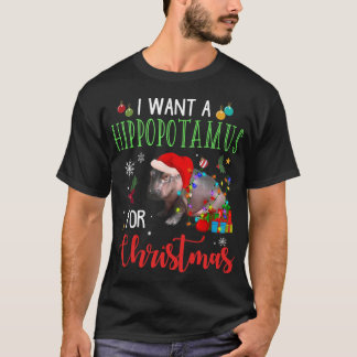 Camiseta Quiero Un Hipopótamo Para Los Navidades Hippo Fion