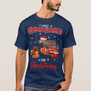 Camiseta Quiero Un Hipopótamo Para Los Navidades Hippo Lov