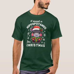 Camiseta Quiero Un Hipopótamo Para Los Navidades Hippo Love