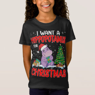 Camiseta Quiero Un Hipopótamo Para Los Navidades Ilumina Hi
