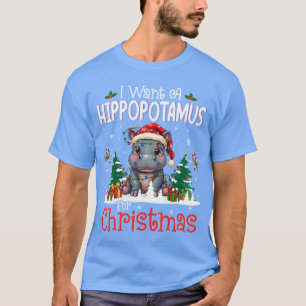 Camiseta Quiero un hipopótamo para Navidad Xmas Hippo para