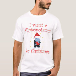 Camiseta Quiero un hipopótamo para Navidades