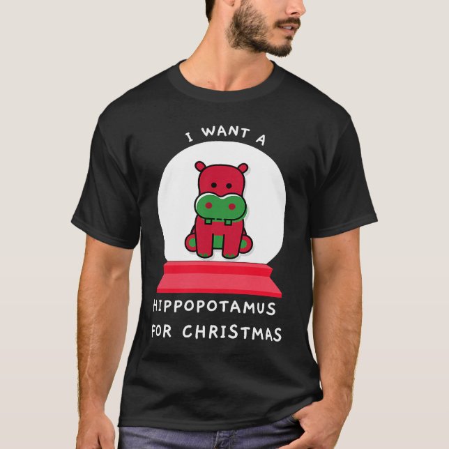Camiseta Quiero Un Hipopótamo Para Navidades Esse De Snowgl (Anverso)