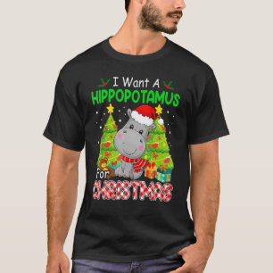 Camiseta Quiero Un Hippopótamo Para Navidades Xmas Hippos