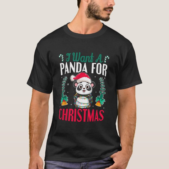 Camiseta Quiero un panda para Kawaii Panda (Anverso)