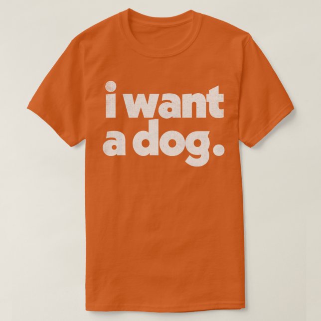 Camiseta Quiero un perro (Diseño del anverso)
