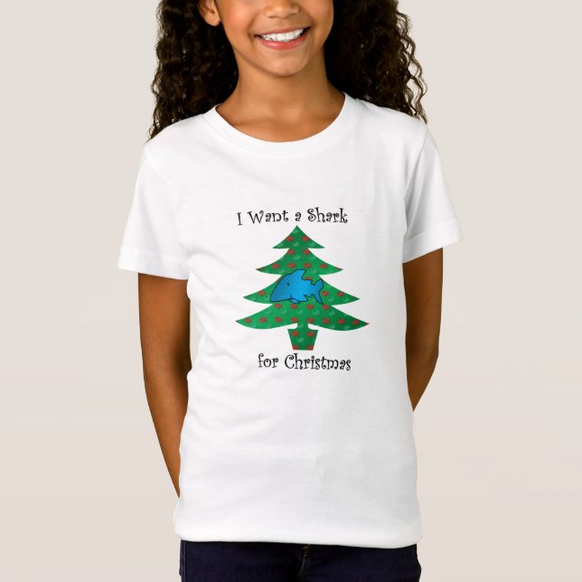 Camiseta Quiero un tiburón para el navidad (Anverso)