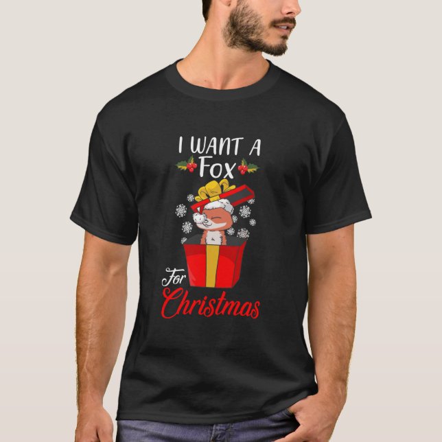 Camiseta Quiero Un Zorro Para Navidades Fox Regalos Para Ch (Anverso)