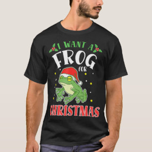 Camiseta Quiero Una Rana Para Un Animal De Toad Navidades