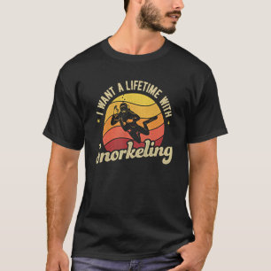 Camiseta Quiero una vida con buzo de snorkel