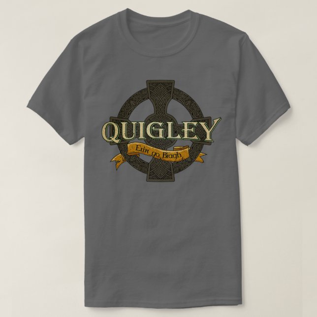 Camiseta Quigley Irish Surname Irish Family Name Gifts  (Diseño del anverso)