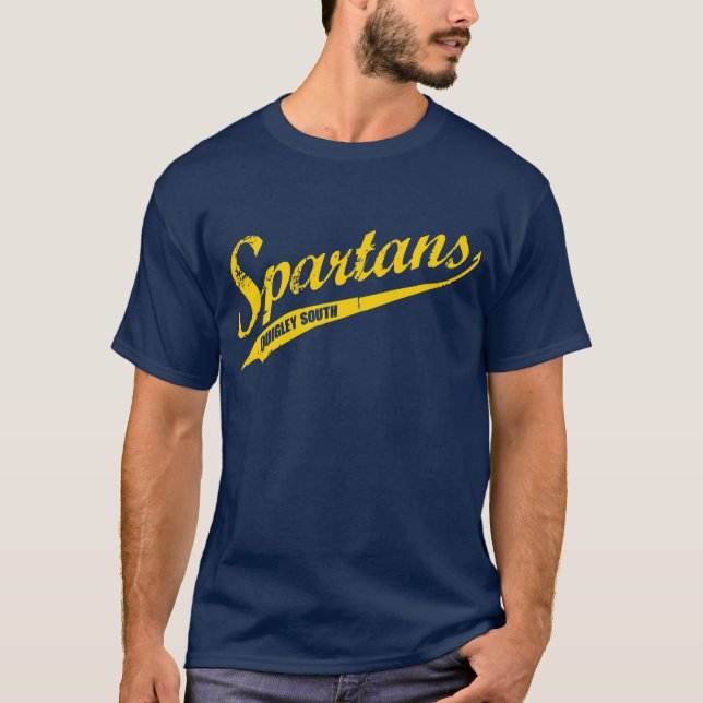 Camiseta Quigley South Script Spartans LETRA CURSI (Anverso)